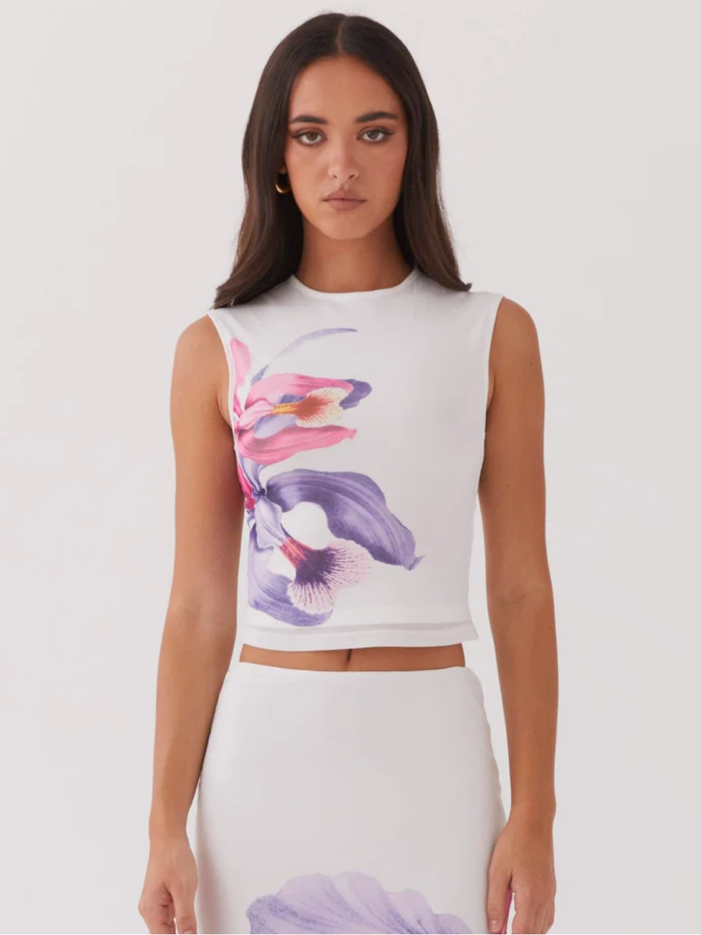 Peppermayo Cream Floral Print Top